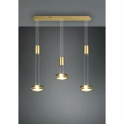 Luminaires Trio Suspension Trio-Leuchten Franklin LED Laiton, 3 lumières* Éclairage Led