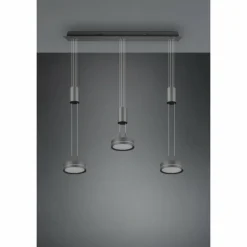 Luminaires Trio Suspension Trio-Leuchten Franklin LED Anthracite, 3 lumières* Éclairage Led