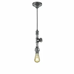 Luminaires Trio Suspension Trio-Leuchten Gotham Brun foncé, Argenté, 1 lumière* Suspensions