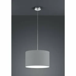 Lampes En Tissu-Luminaires Trio Suspension Trio-Leuchten Hotel Nickel mat, 1 lumière
