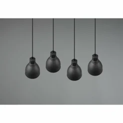 Lampes Vintages & Rétros-Luminaires Trio Suspension Trio-Leuchten Henley Noir, 4 lumières
