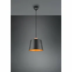 Lampes Vintages & Rétros-Luminaires Trio Suspension Trio-Leuchten Harris Noir, 1 lumière