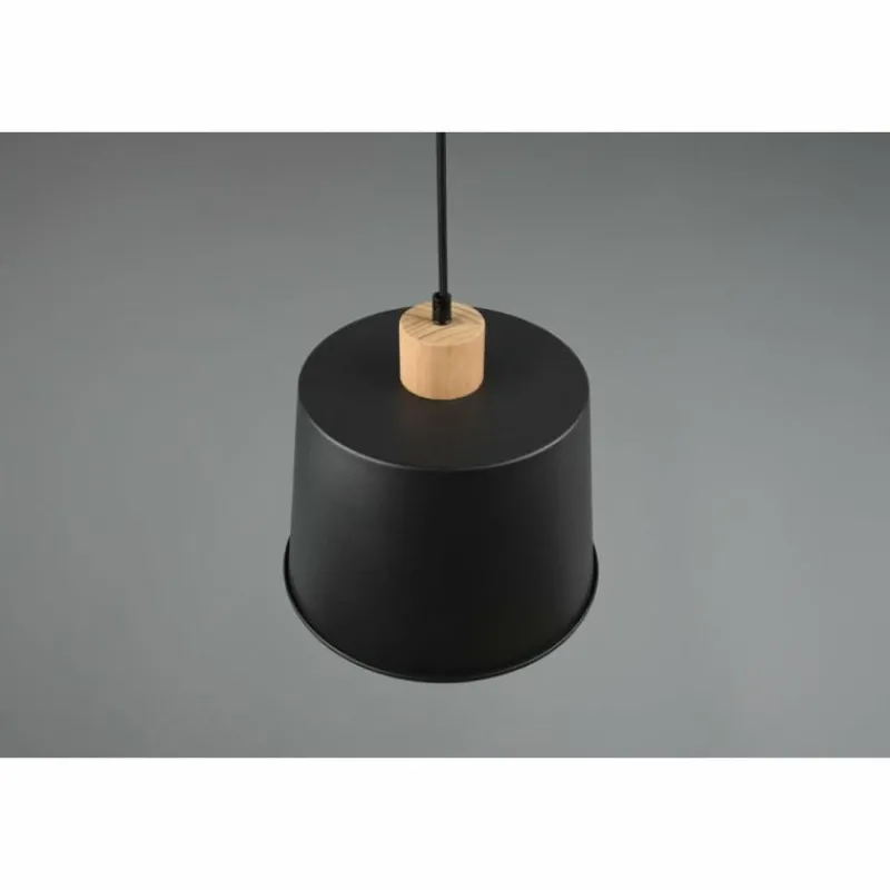 Lampes Vintages & Rétros-Luminaires Trio Suspension Trio-Leuchten Harris Noir, 1 lumière