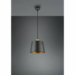 Lampes Vintages & Rétros-Luminaires Trio Suspension Trio-Leuchten Harris Noir, 1 lumière