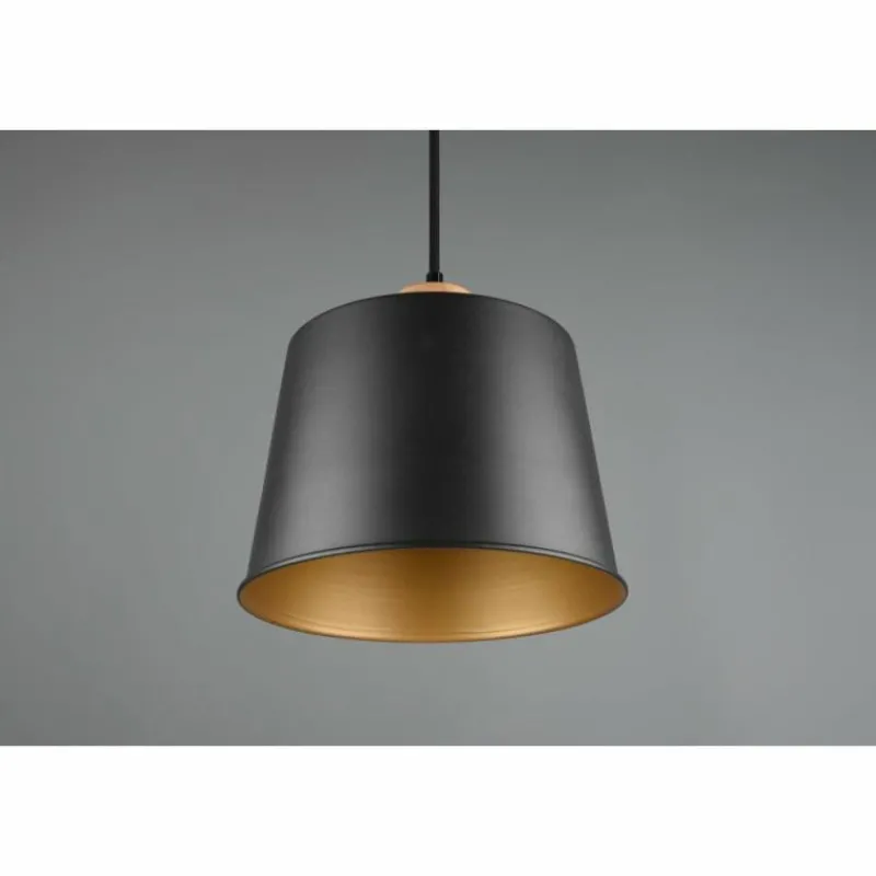 Lampes Vintages & Rétros-Luminaires Trio Suspension Trio-Leuchten Harris Noir, 1 lumière