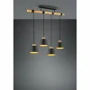Lampes Vintages & Rétros-Luminaires Trio Suspension Trio-Leuchten Harris Noir, 4 lumières