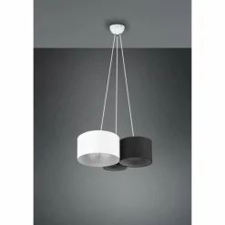 Lampes En Tissu-Luminaires Trio Suspension Trio-Leuchten Hotel Blanc, 3 lumières