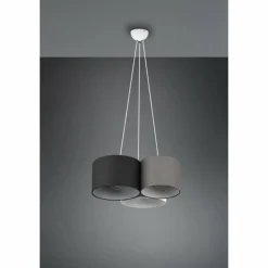 Lampes En Tissu-Luminaires Trio Suspension Trio-Leuchten Hotel Blanc, 3 lumières