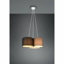 Lampes En Tissu-Luminaires Trio Suspension Trio-Leuchten Hotel Blanc, 3 lumières