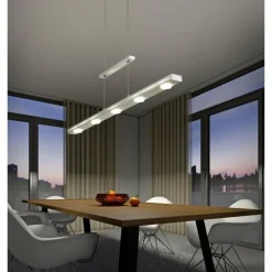 Luminaires Trio Suspension Trio-Leuchten Lacal LED Nickel mat, 7 lumières* Suspensions