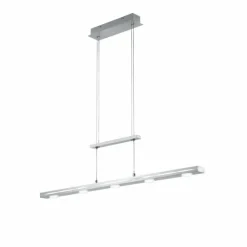 Luminaires Trio Suspension Trio-Leuchten Lacal LED Nickel mat, 7 lumières* Suspensions