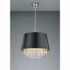 Lampes En Tissu-Luminaires Trio Suspension Trio-Leuchten Loreley Chrome, 3 lumières