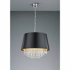 Lampes En Tissu-Luminaires Trio Suspension Trio-Leuchten Loreley Chrome, 3 lumières