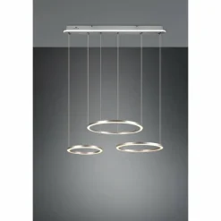 Luminaires Trio Suspension Trio-Leuchten Morrison LED Nickel mat, 1 lumière* Suspensions