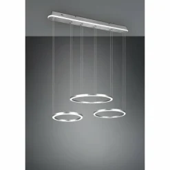 Luminaires Trio Suspension Trio-Leuchten Morrison LED Nickel mat, 1 lumière* Suspensions