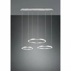 Luminaires Trio Suspension Trio-Leuchten Morrison LED Nickel mat, 1 lumière* Suspensions