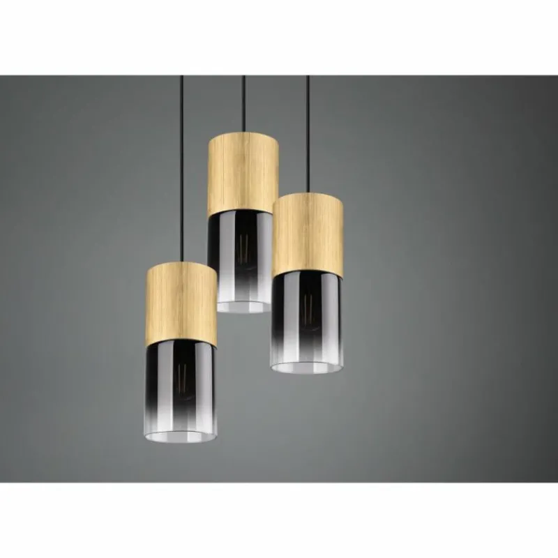 Suspension Verre Fumé-Luminaires Trio Suspension Trio-Leuchten Robin Laiton, 1 lumière