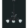 Luminaires Trio Suspension Trio-Leuchten Traditio Brun foncé, Rouille, 3 lumières