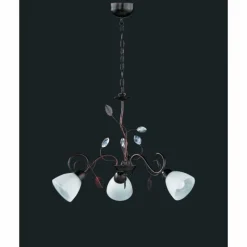 Luminaires Trio Suspension Trio-Leuchten Traditio Brun foncé, Rouille, 3 lumières