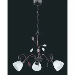Luminaires Trio Suspension Trio-Leuchten Traditio Brun foncé, Rouille, 3 lumières