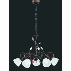 Luminaires Trio Suspension Trio-Leuchten Traditio Brun foncé, Rouille, 5 lumières