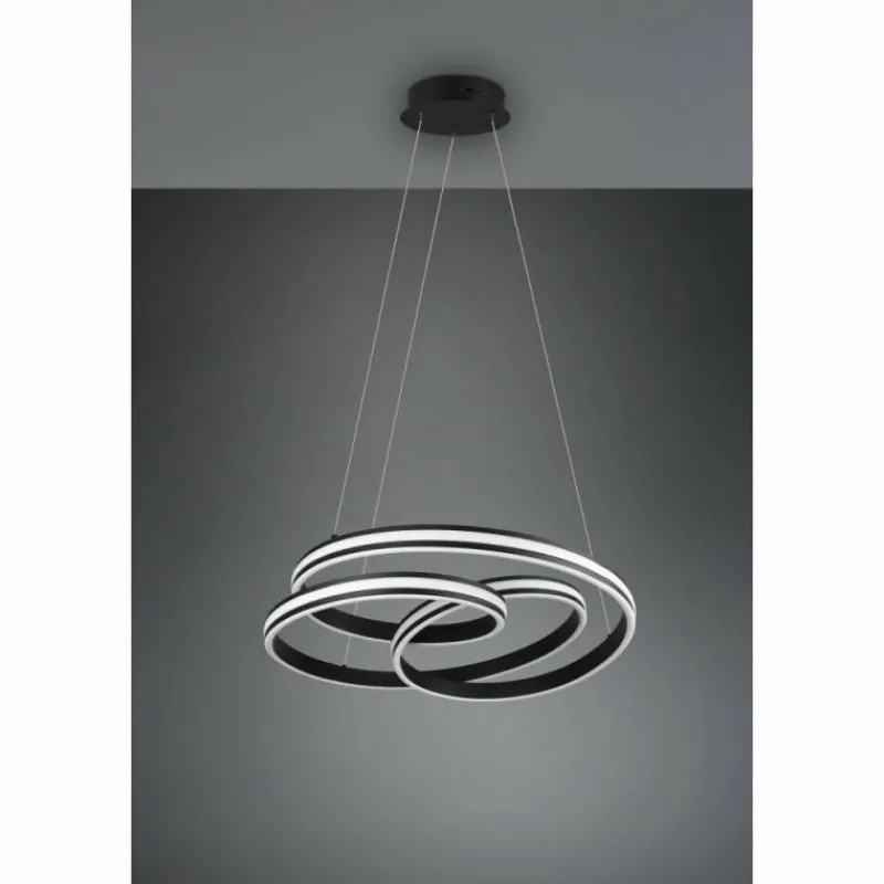 Luminaires Trio Suspension Trio-Leuchten Yara LED Noir, 1 lumière* Éclairage Led