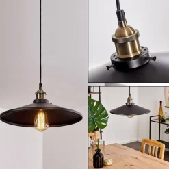 Lampes Industrielles-hofstein Suspension Tripolis Noir, 1 lumière