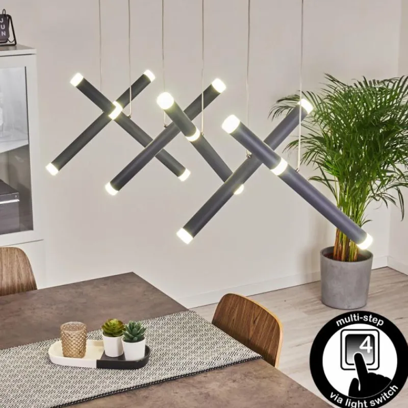 hofstein Suspension Térou LED Anthracite, 6 lumières* Éclairage Led