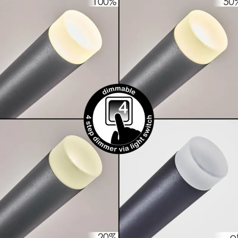 hofstein Suspension Térou LED Anthracite, 6 lumières* Éclairage Led