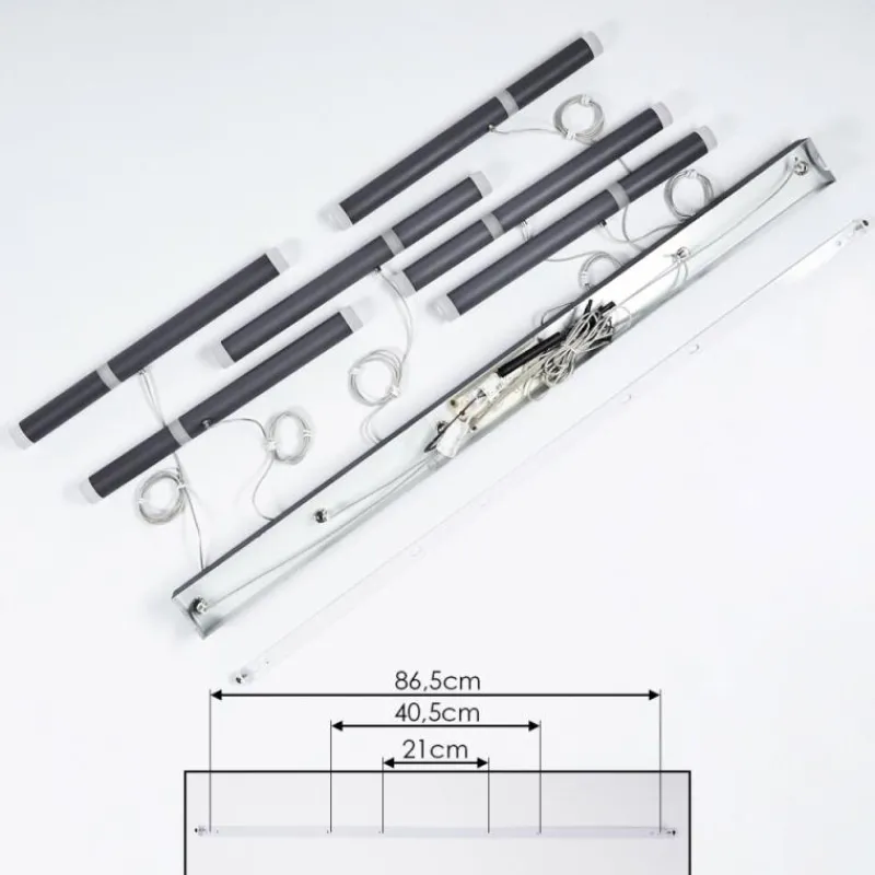 hofstein Suspension Térou LED Anthracite, 6 lumières* Éclairage Led