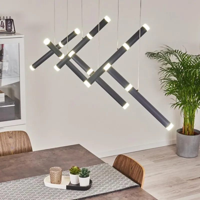 hofstein Suspension Térou LED Anthracite, 6 lumières* Éclairage Led