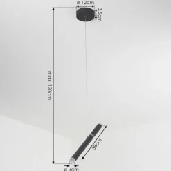hofstein Suspension Térou LED Anthracite, 1 lumière