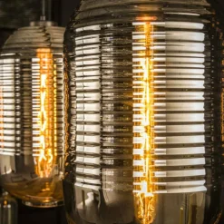 Suspension Verre Fumé-hofstein Suspension Tub Anthracite, 3 lumières