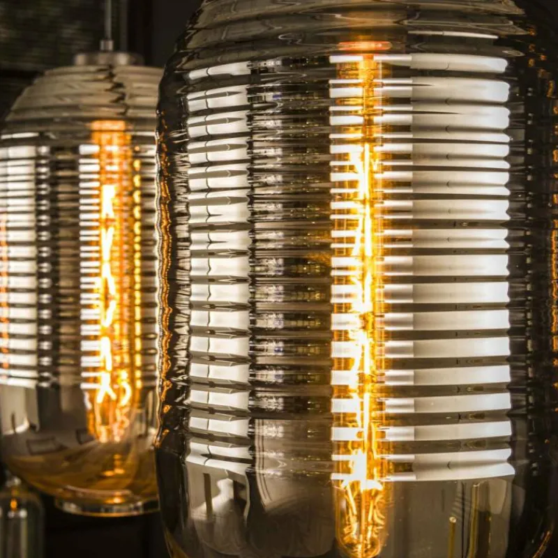 Suspension Verre Fumé-hofstein Suspension Tub Anthracite, 3 lumières