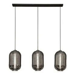 Suspension Verre Fumé-hofstein Suspension Tub Anthracite, 3 lumières