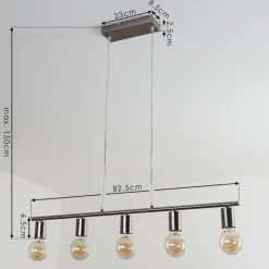 hofstein Suspension Tulla Nickel mat, 5 lumières