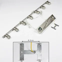 hofstein Suspension Tulla Nickel mat, 7 lumières