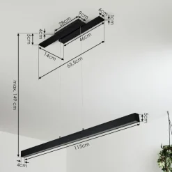 hofstein Suspension Tumbila LED Noir, 1 lumière