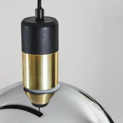 Suspension Verre Fumé-hofstein Suspension Tuvalu Laiton, Noir, 3 lumières