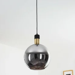 hofstein Suspension Tuvalu Noir, 1 lumière