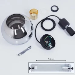 Suspension Verre Fumé-hofstein Suspension Tuvalu Noir, 1 lumière