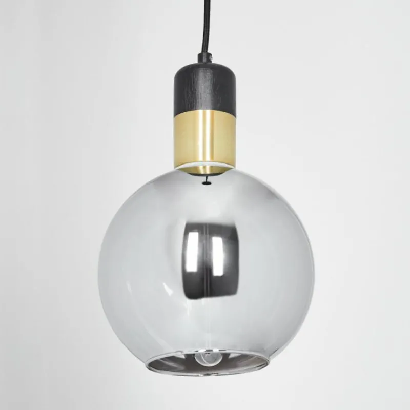 Suspension Verre Fumé-hofstein Suspension Tuvalu Noir, 1 lumière