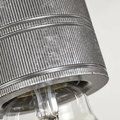 Lampes Industrielles-hofstein Suspension Tyldom Argent Oxydé, Noir, 8 lumières