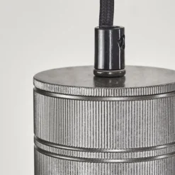 Lampes Industrielles-hofstein Suspension Tyldom Argent Oxydé, Noir, 8 lumières