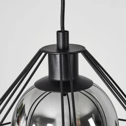 Suspension Verre Fumé-hofstein Suspension Uarau Noir, 3 lumières
