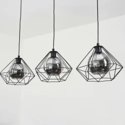 Suspension Verre Fumé-hofstein Suspension Uarau Noir, 3 lumières