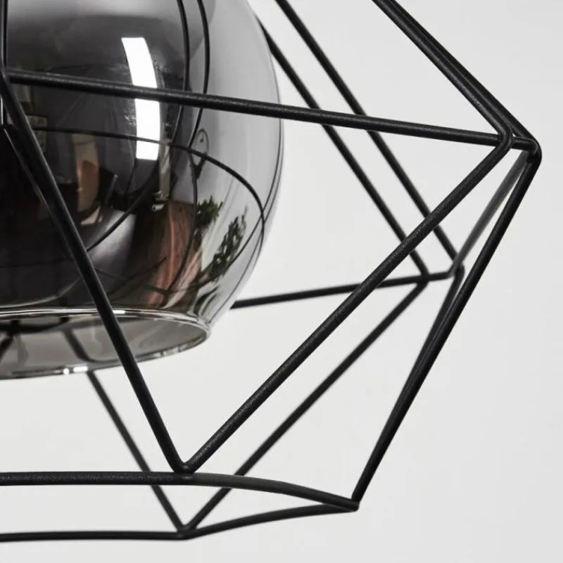 Suspension Verre Fumé-hofstein Suspension Uarau Noir, 1 lumière