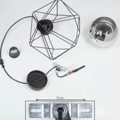 Suspension Verre Fumé-hofstein Suspension Uarau Noir, 1 lumière