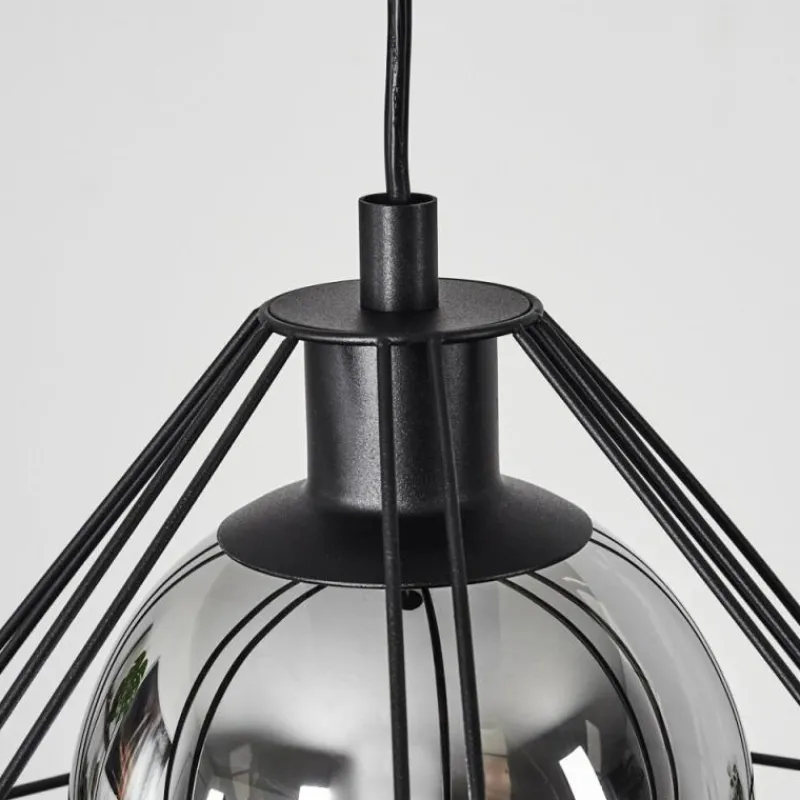 Suspension Verre Fumé-hofstein Suspension Uarau Noir, 1 lumière