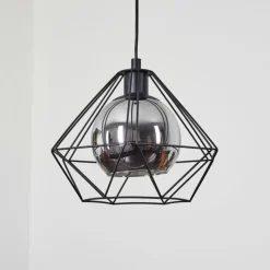 Suspension Verre Fumé-hofstein Suspension Uarau Noir, 1 lumière